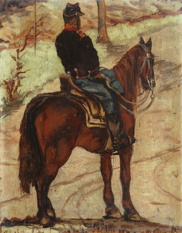Anonimo, XIX Sec. - Soldati a Cavallo