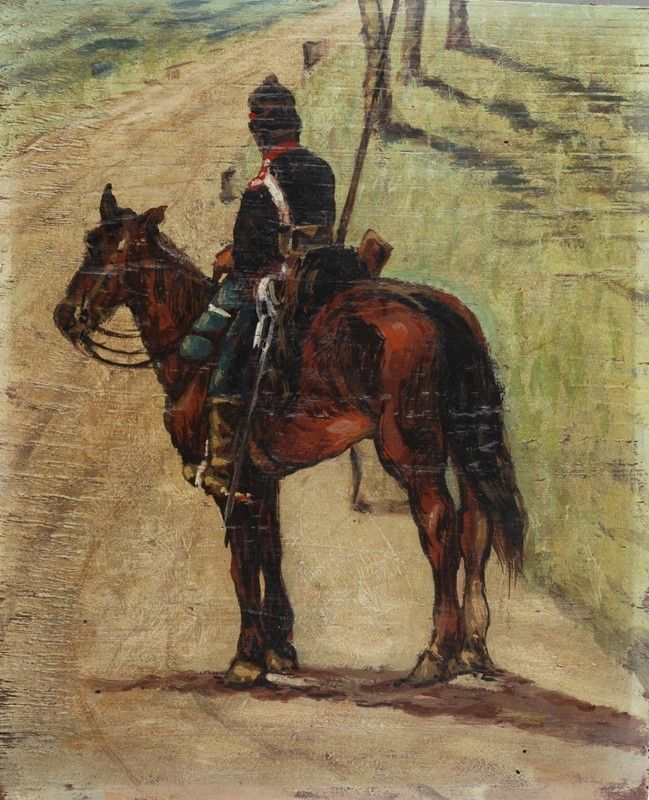 Anonimo, XIX Sec. - Soldati a Cavallo