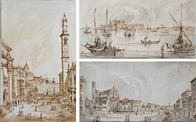 Tre Disegni con Iscrizioni