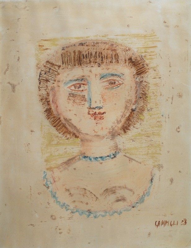 Massimo Campigli - Testa di Ragazza