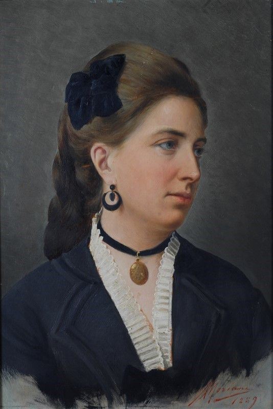 Augusto Moriani - Signora di profilo