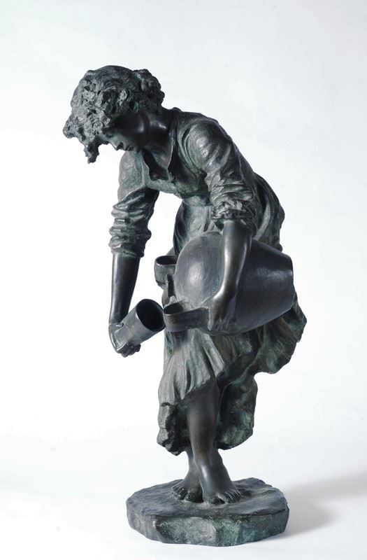 Francesco De Matteis : Acquaiola  ((1890))  - Scultura in bronzo - Auction Autori del XIX e XX sec. - II - Galleria Pananti Casa d'Aste