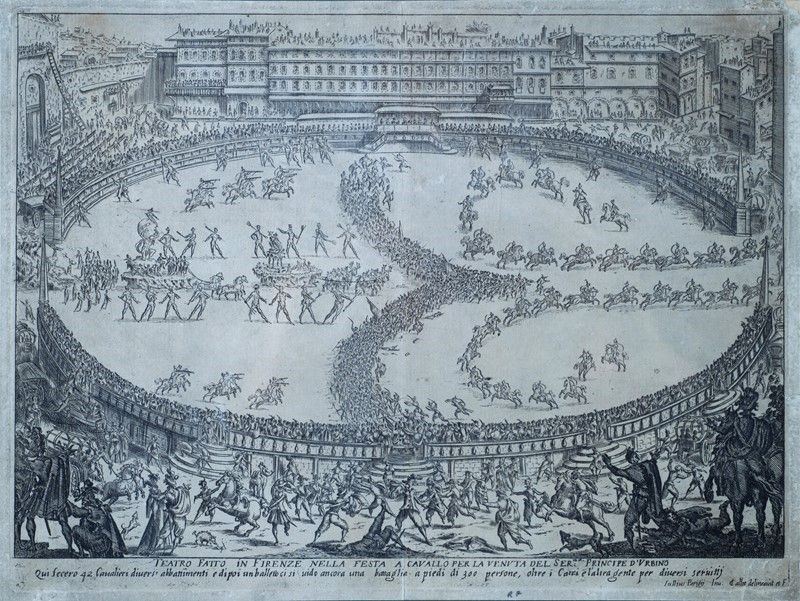 Jaques Callot - Teatro Fatto in Firenze nella Festa a Cavallo per la Venuta del Ser.mo Principe D...