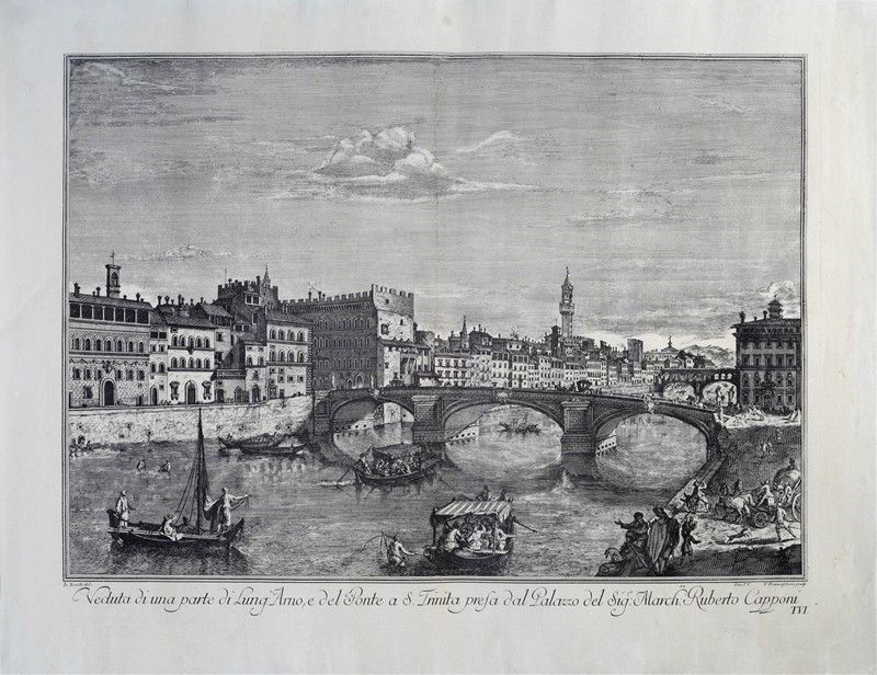 Quattro Stampe con Vedute di Firenze
