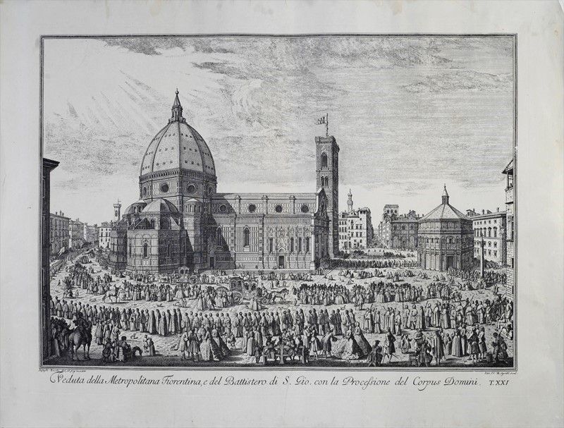 Quattro Stampe con Vedute di Firenze