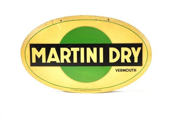 Targa Martini Dry  (1954)  - Asta Oggettistica Vintage - Galleria Pananti Casa d'Aste