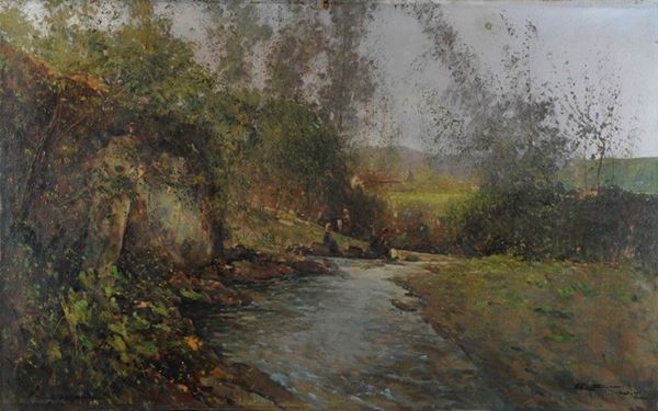 Ferruccio Rontini - Lavandaie al ruscello