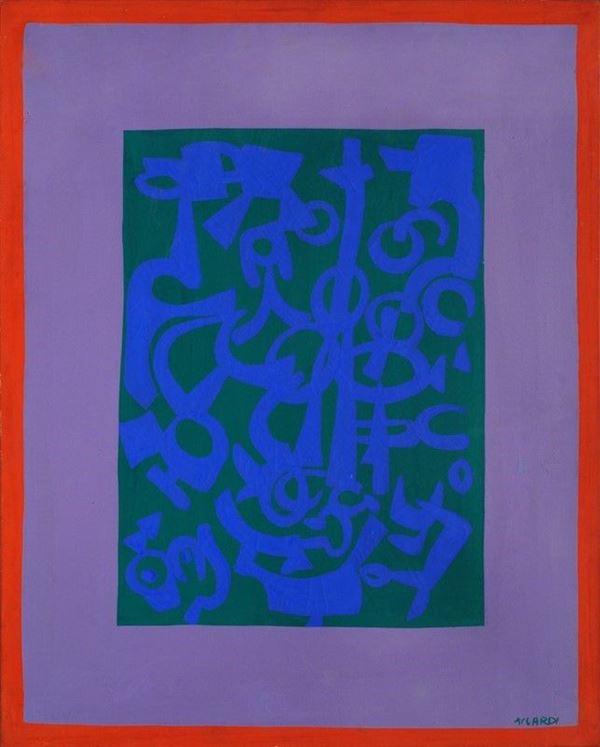 Carla Accardi : Rossobluverdeviola  (1970)  - Caseina su tela - Asta Arte moderna e contemporanea - III - Galleria Pananti Casa d'Aste