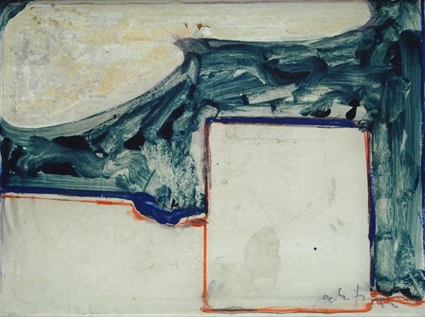 Mario Schifano : Senza titolo  (1972)  - Smalto su tela - Asta Arte moderna e contemporanea - III - Galleria Pananti Casa d'Aste