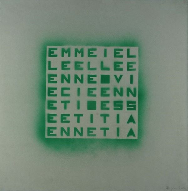 Alighiero Boetti : Emme i elle elle e   (1970)  - Pochoir su carta - Asta Arte moderna e contemporanea - III - Galleria Pananti Casa d'Aste