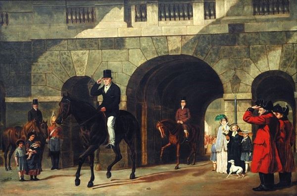 Scuola Inglese, XIX sec. - Scena di Palazzo