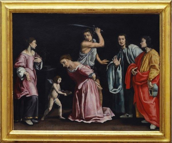 Scuola Fiorentina, XVII sec. - Decapitazione di Santa Caterina