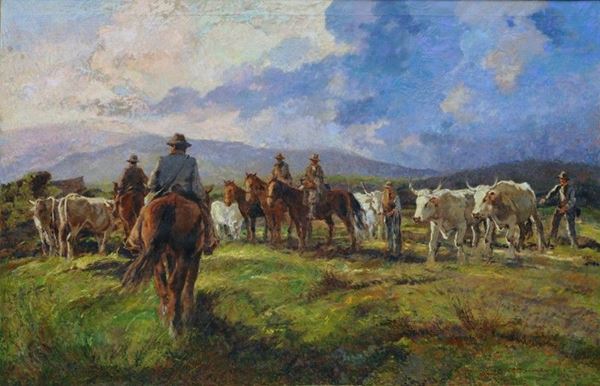 Carlo Domenici - Butteri e buoi
