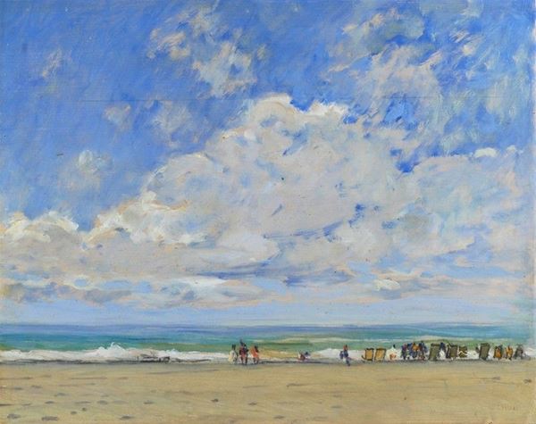 Galileo Chini - Settembre. Spiaggia Lido Camaiore