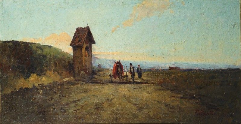 Ferruccio Rontini - Paesaggio con Tabernacolo