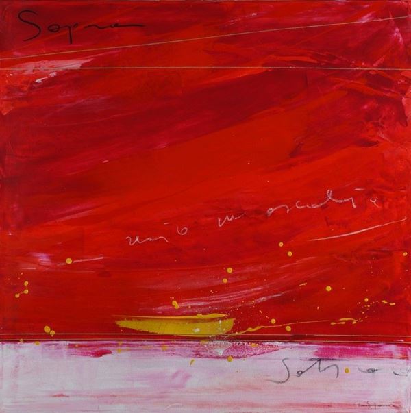 Enzo Abasci&#224; : Sopra sotto  (2011)  - Tecnica mista su tela - Auction ARTE MODERNA E CONTEMPORANEA - Galleria Pananti Casa d'Aste