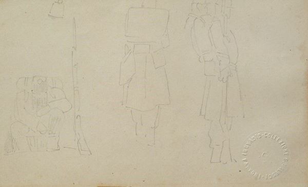 Giovanni Fattori - Studio di militari