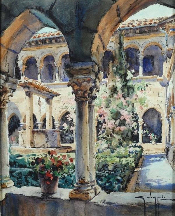 Scuola Italiana, XIX - XX sec. - Chiostro