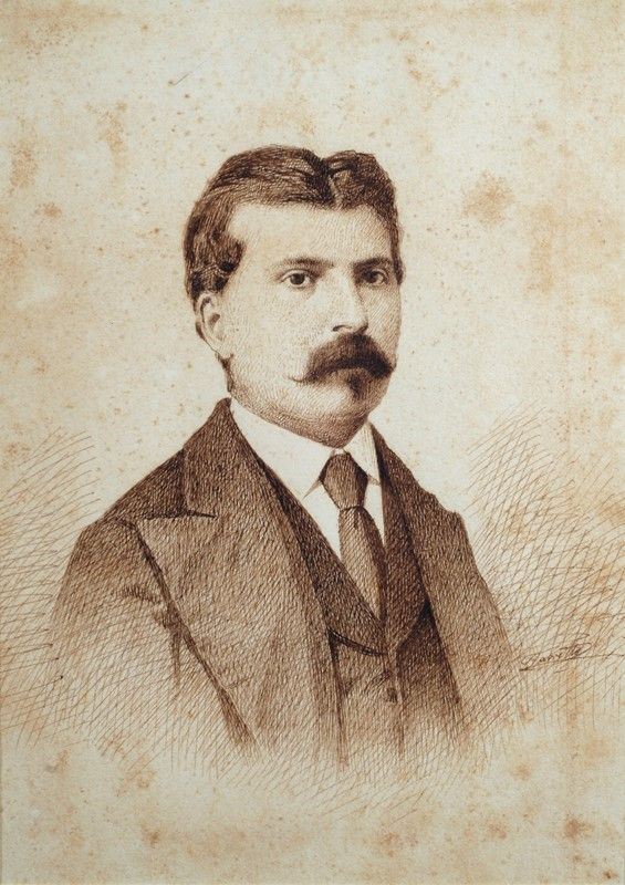 Giacomo Favretto - Ritratto maschile