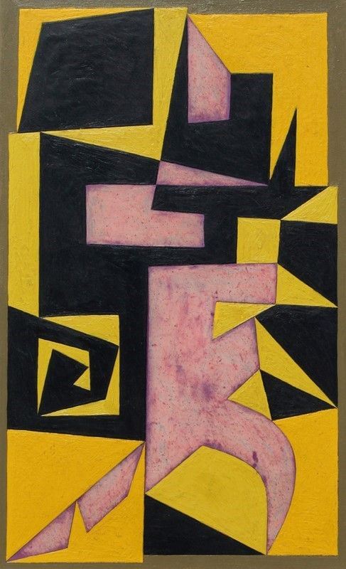 Victor Vasarely : Santorini  (1950)  - Olio su tavola - Asta Arte moderna e contemporanea - III - Galleria Pananti Casa d'Aste