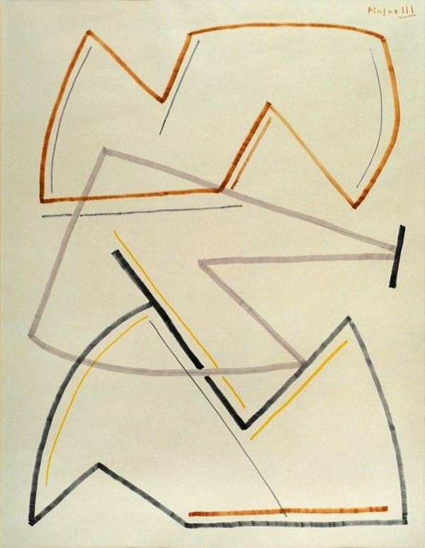 Alberto Magnelli : Senza titolo  (1958)  - Tecnica mista su carta - Auction Arte moderna e contemporanea - III - Galleria Pananti Casa d'Aste
