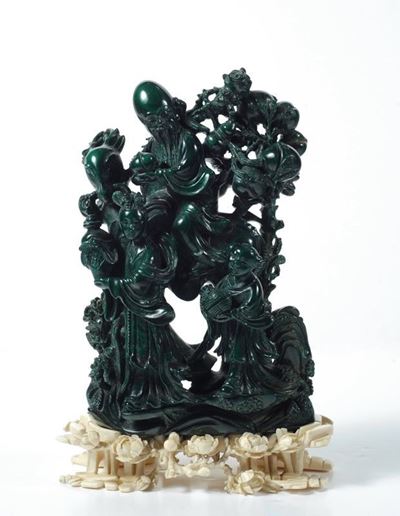 Gruppo in Malachite