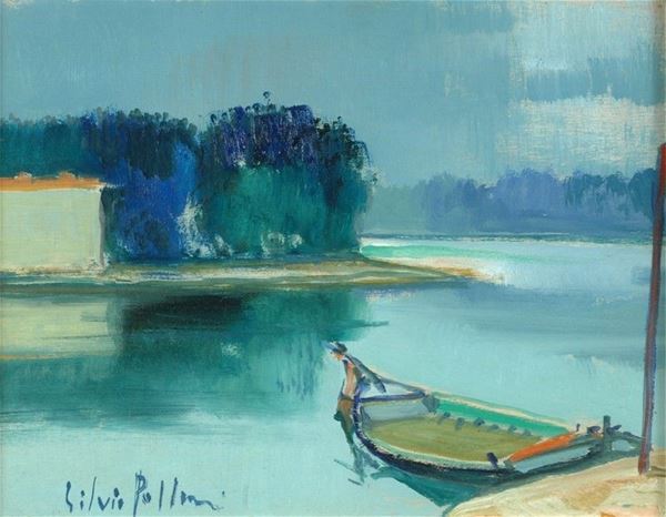 Silvio Polloni : Scorcio di lago  (1967)  - Auction AUTORI DEL XX SEC - Galleria Pananti Casa d'Aste