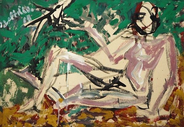 Silvio Loffredo : Figura  (1958)  - Olio su tela - Auction ARTE MODERNA E CONTEMPORANEA - Galleria Pananti Casa d'Aste