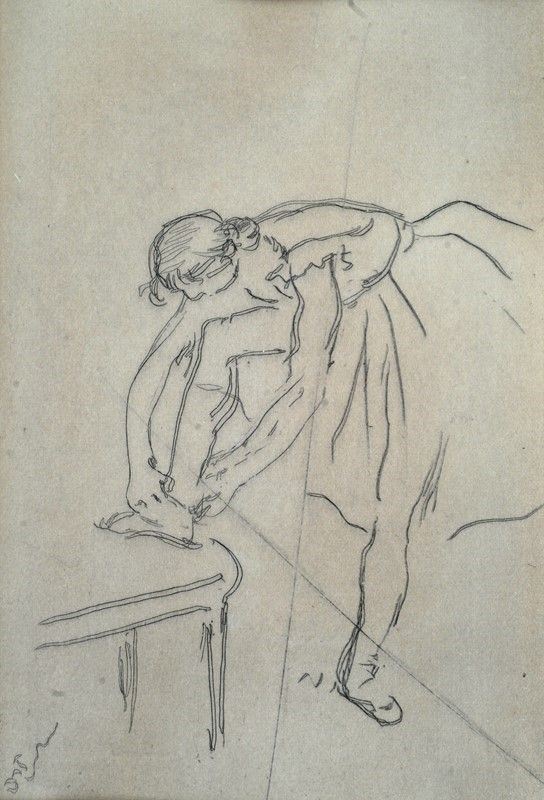 Edgar Degas - Danseuse mettant son chausson