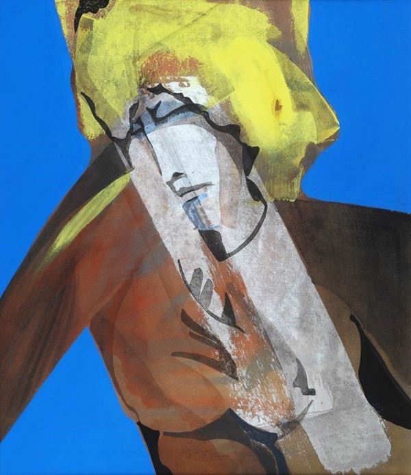 Alfio Rapisardi : Figura  - Acrilico su cartone - Asta AUTORI DEL XX SEC - Galleria Pananti Casa d'Aste