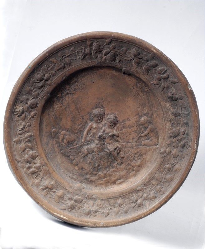 Anonimo, XIX Sec. - Putti con Capre