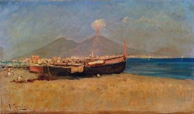 Napoli, Barche sulla Spiaggia