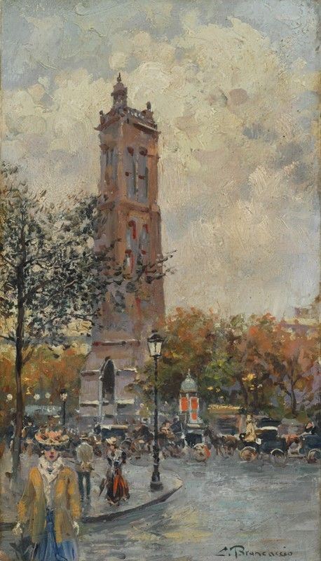 Carlo Brancaccio : Parigi  - Olio su tavola - Auction AUTORI DEL XIX E XX SEC - II - Galleria Pananti Casa d'Aste