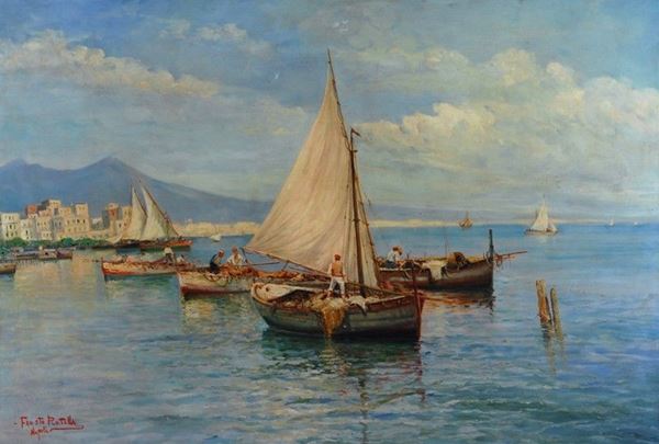 Fausto Pratella - Pescatori nel Golfo di Napoli