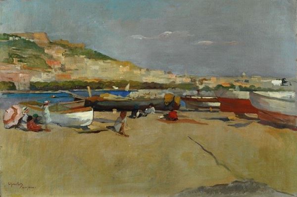 Eugenio Scorzelli - Spiaggia a Mergellina