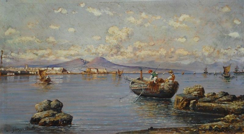 Giuseppe Carelli - Pescatori nel Golfo di Napoli