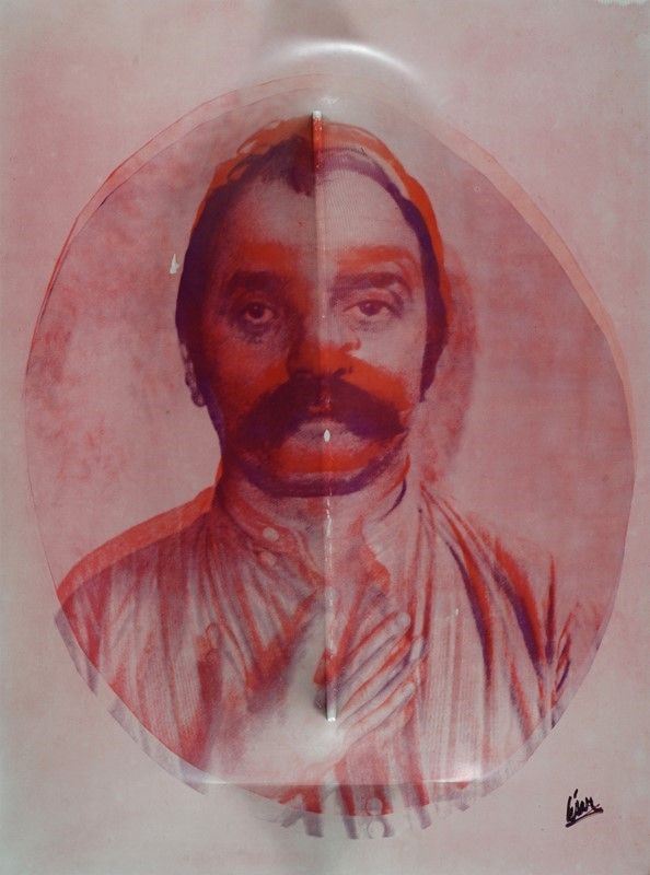(cesar Baldaccini) Cesar - Autoportrait "rotella"