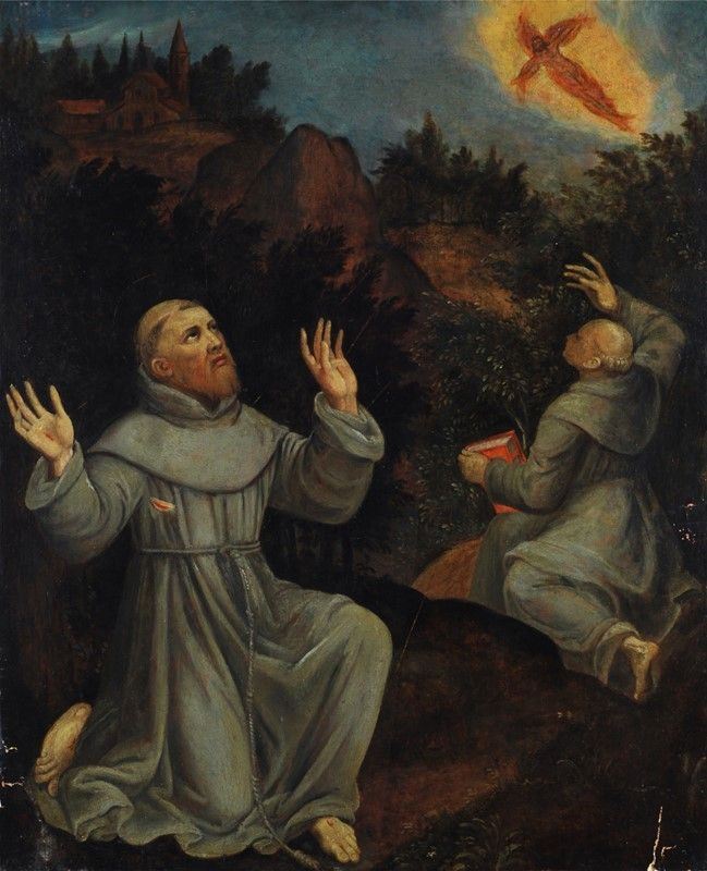 Scuola Italia Centrale, XV - XVI Sec. - San Francesco Riceve le Stimmate
