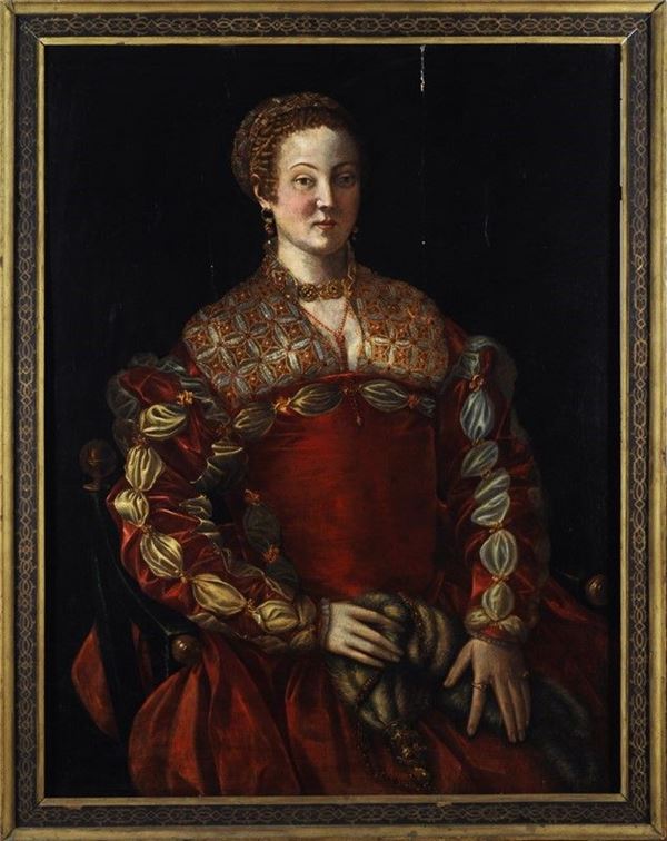 Scuola Fiorentina, fine XVI sec. - Ritratto di nobildonna