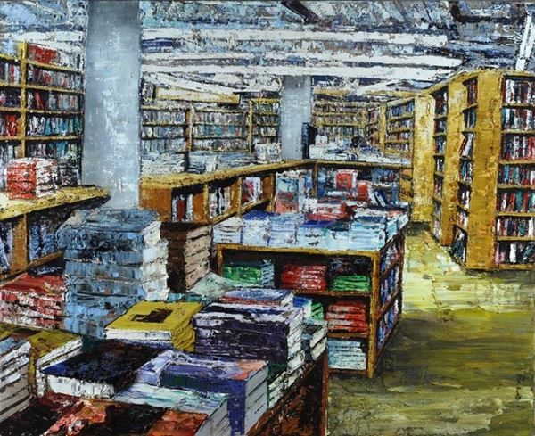 Massimo Giannoni : Libreria  (2009)  - Olio su tela - Asta ARTE MODERNA E CONTEMPORANEA - III - Galleria Pananti Casa d'Aste
