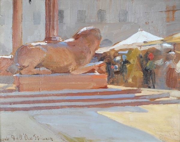 Angelo Dall'Oca Bianca : Verona  - Olio su legno - Auction AUTORI DEL XIX E XX SEC - II - Galleria Pananti Casa d'Aste