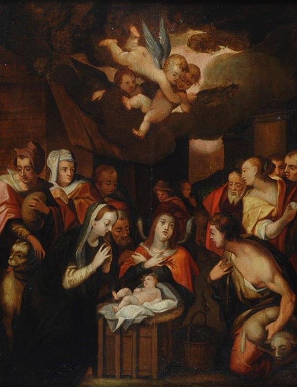 Scuola Fiamminga, seconda met&#224; XVI sec. - Natività