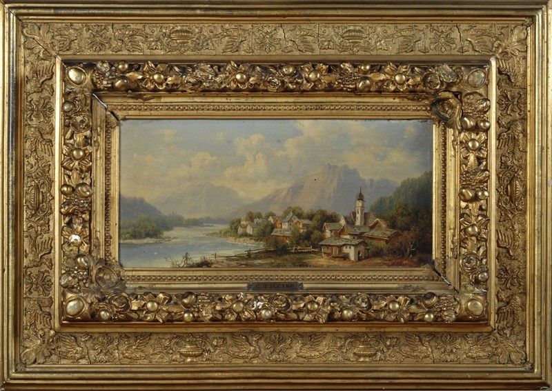 Anonimo, XIX Sec. - Paesaggio Montano; Marina