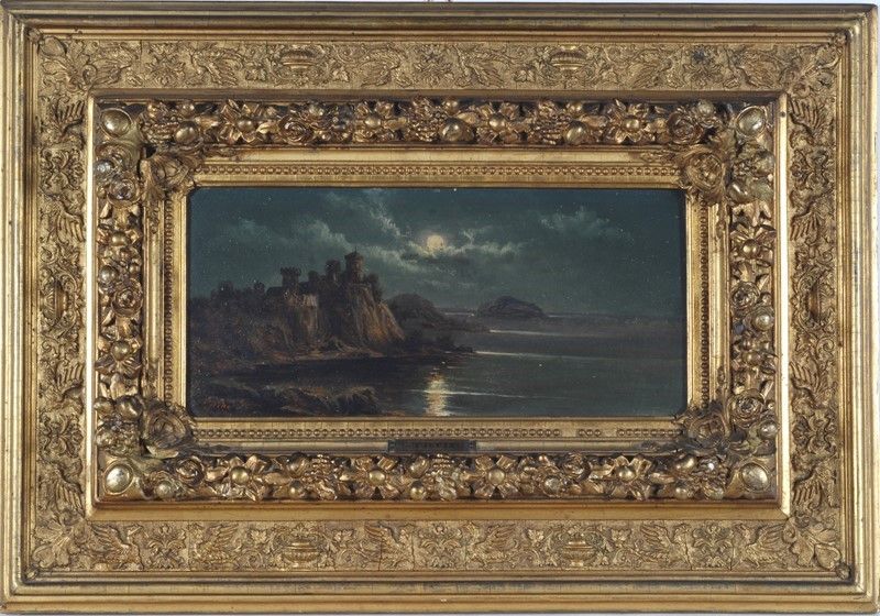 Anonimo, XIX Sec. - Paesaggio Montano; Marina