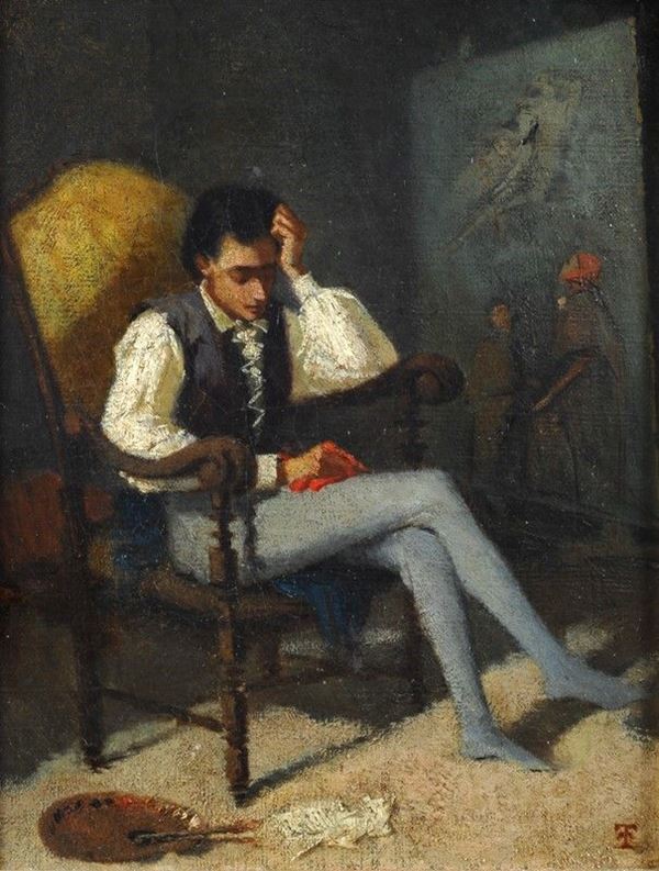 Attr. a Federico Faruffini - Autoritratto