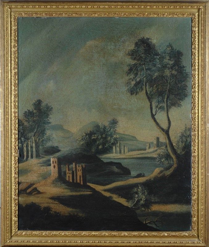Scuola Veneta, XVIII Sec. - Coppia di Paesaggi