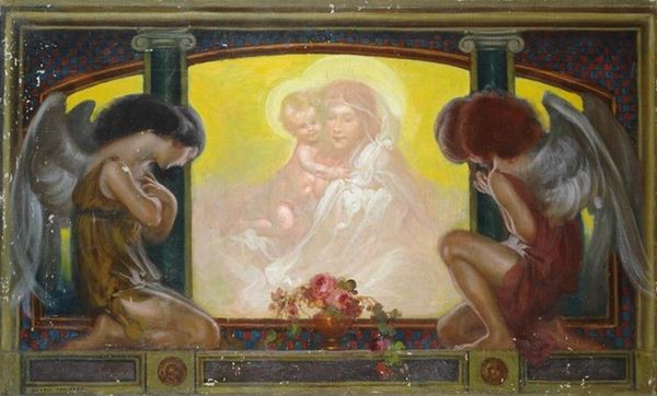 Mattia Traverso - Madonna con bambino e angeli 