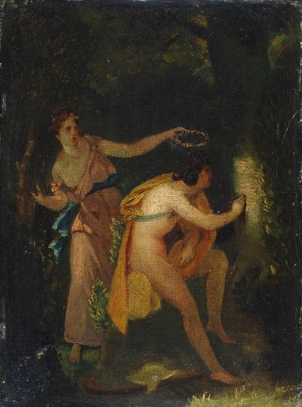 Anonimo, XIX sec. : Arianna e Medoro  - Olio su tela - Auction STORART - I - Galleria Pananti Casa d'Aste