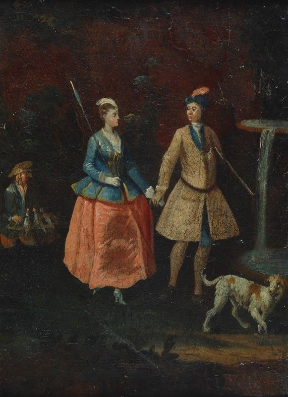 Anonimo, XVIII Sec. - Scene Galanti