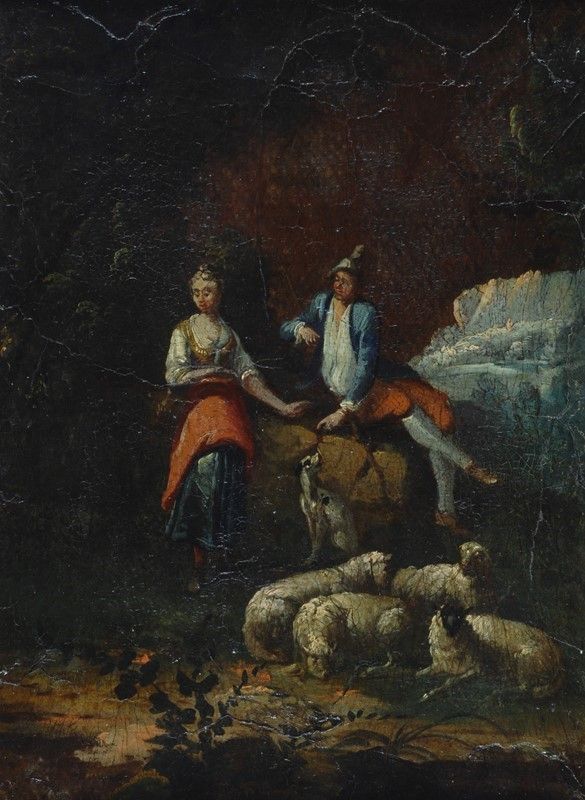 Anonimo, XVIII Sec. - Scene Galanti